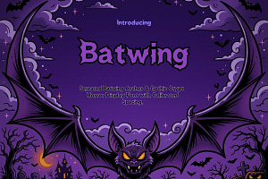 Batwing Gothic — Vampire font