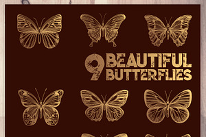 9 Beaitiful Butterflies