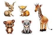 Сute animals, an Object Graphic by ViсkyArtDesign (Thumbnail 3 of 6)