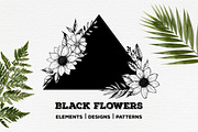 Black flowers. Part II, a Decorative Illustration by Kate Macate (Thumbnail 1 of 4)