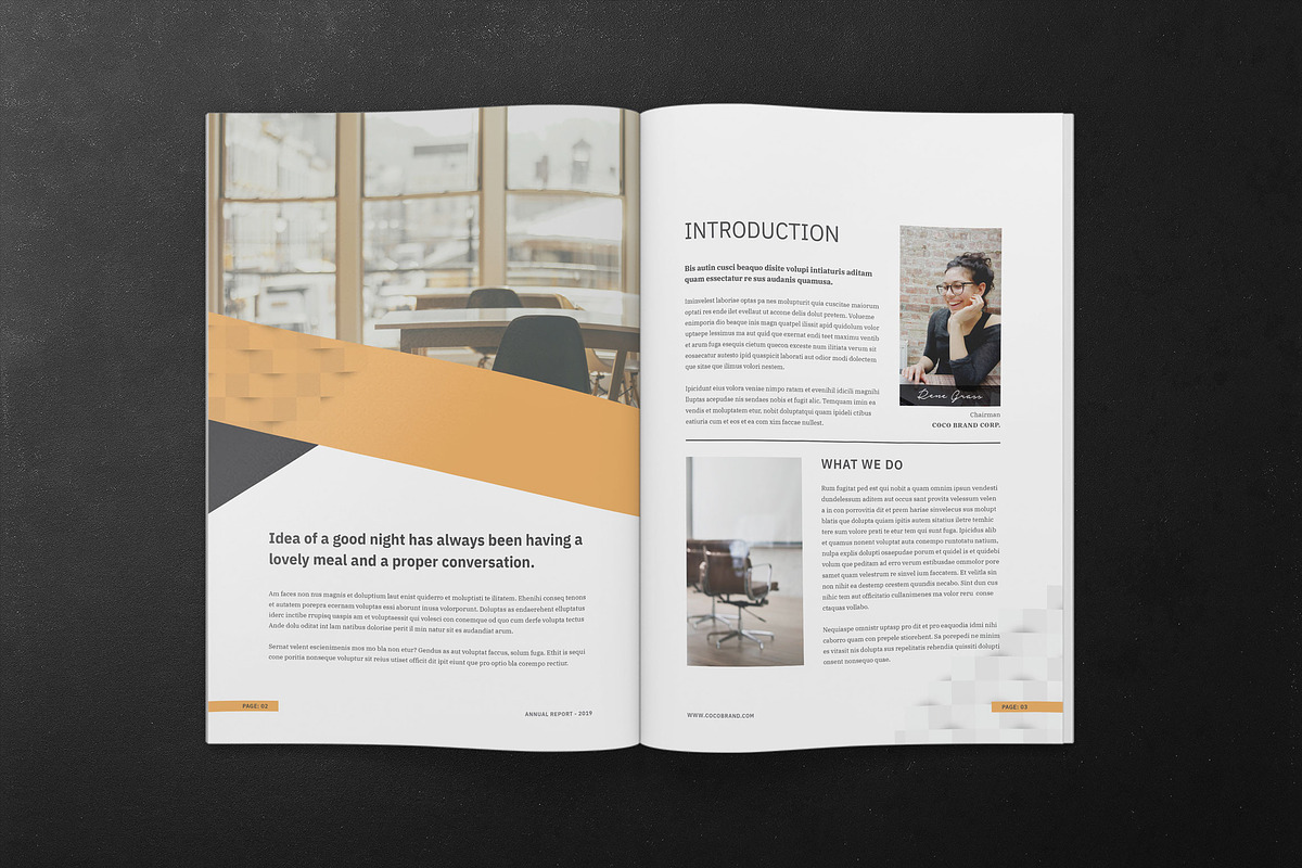 Annual Report Template, a Brochure Template by Pixavics (Photo 4 of 6)