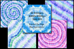 Pastel Tie Dye Backgrounds