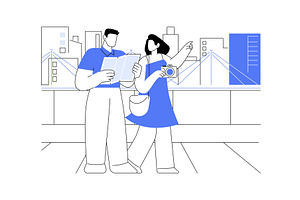 Sightseeing walk isolated cartoon, a Person Illustration by Visual Generation
