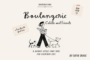Boulangerie Colette and Friends, a Handwritten Font by Sofia Skoog