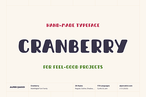 Cranberry Playful Handmade Typeface, a Script Font by alpercakici