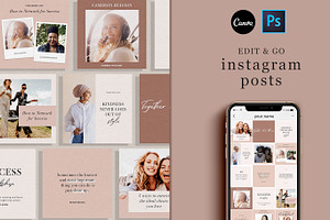 Blush Vibes Instagram CANVA PSD