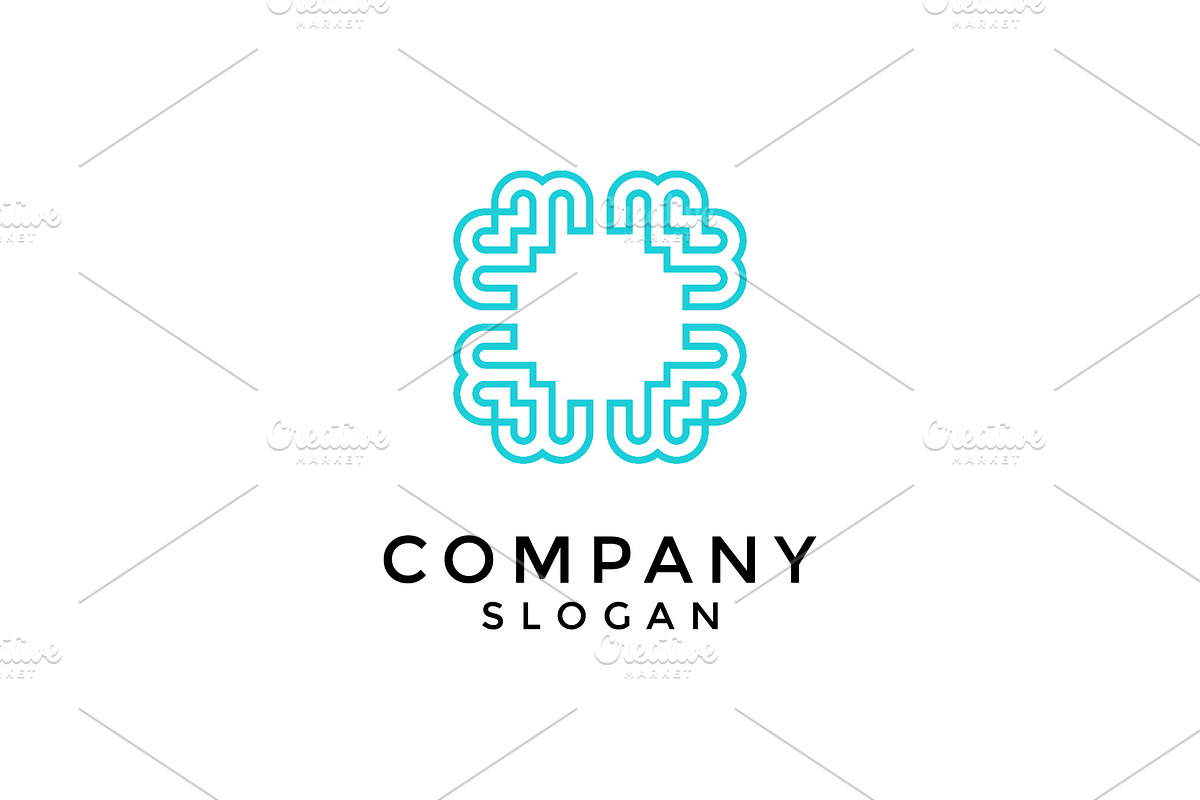 technology symmetry lines logo, a Branding & Logo Template by Rasagama Studio