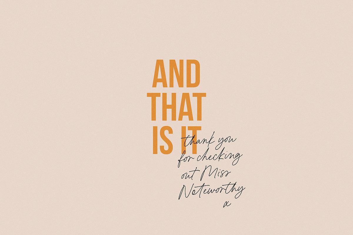 Miss Noteworthy handwritten font, a Handwritten Font by Minna Kaario (Photo 13 of 14)