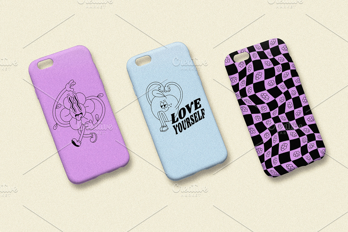 Collection retro stickers, a Texture Illustration by oxygen_8 (Photo 5 of 9)