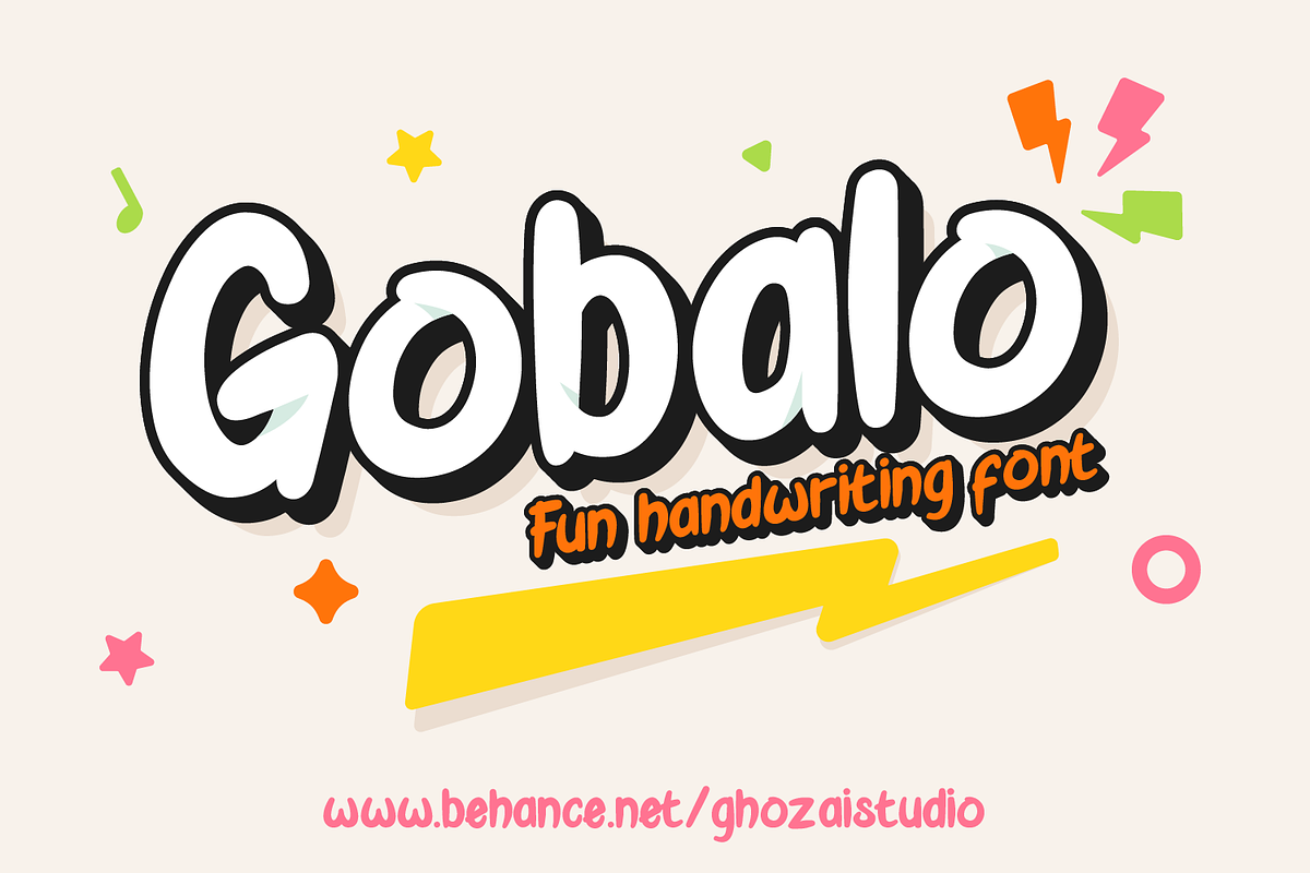 Gobalo - handwriting font, a Handwritten Font by ghozai studio (Photo 1 of 6)