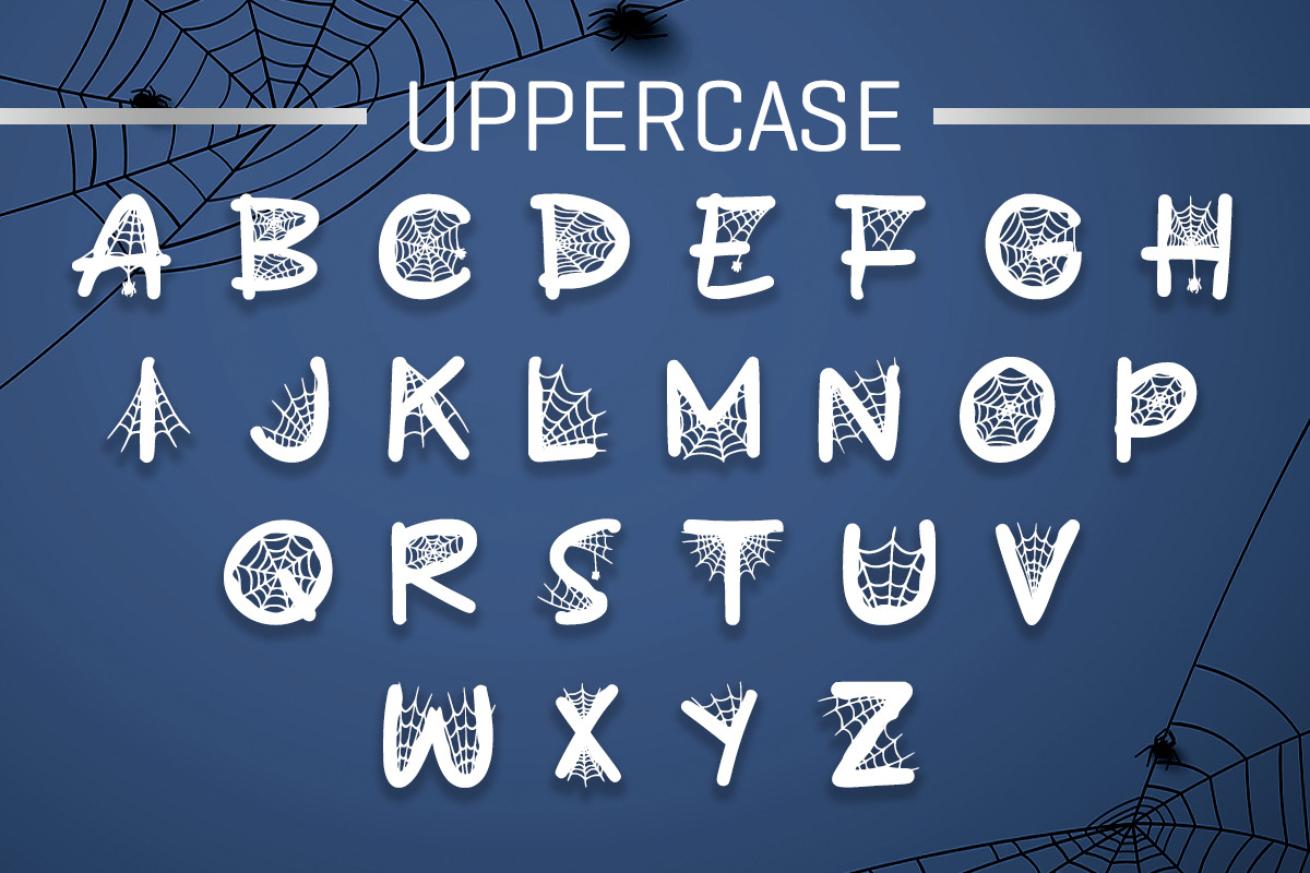 Black Spider Web, a Font by Actual Pixel (Photo 3 of 6)