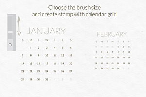 Planner Stamps, Calendar 2024 Stamps