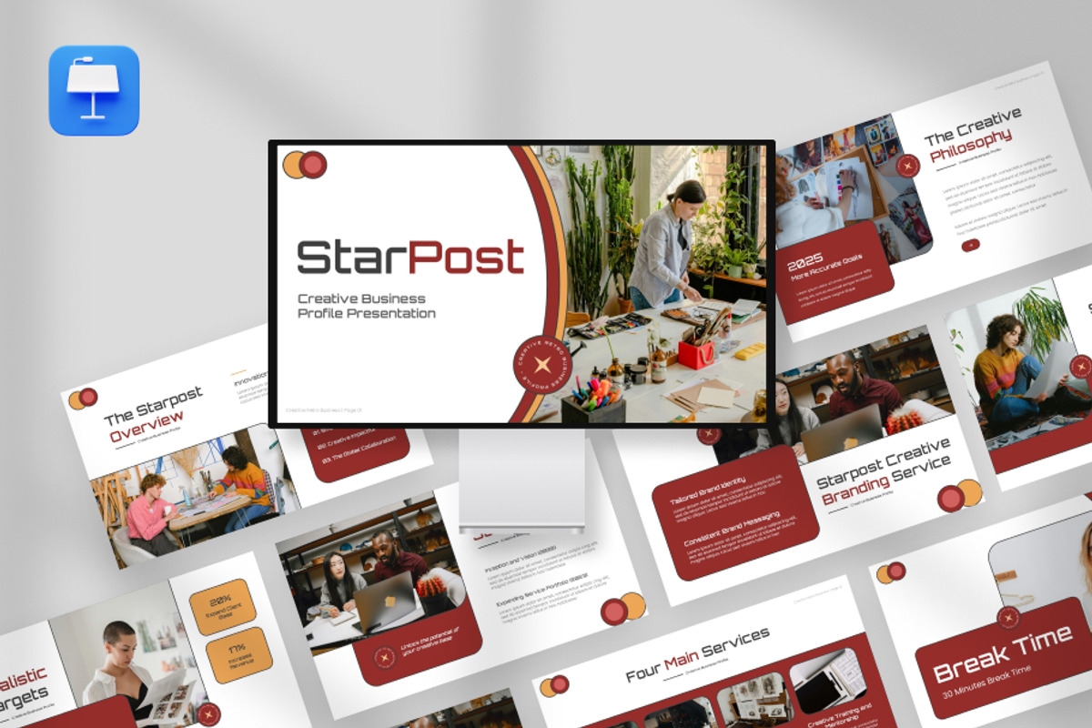 Starpost - Creative Keynote, a Presentation Template by Slicies Design (Photo 1 of 4)