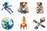 Space Watercolor Clipart, an Illustration by OK Design (Thumbnail 4 of 5)