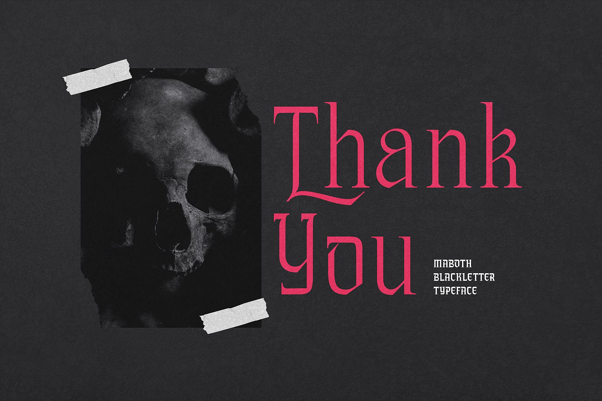 Maboth Typeface, a Blackletter Font by alit design (Photo 16 of 16)