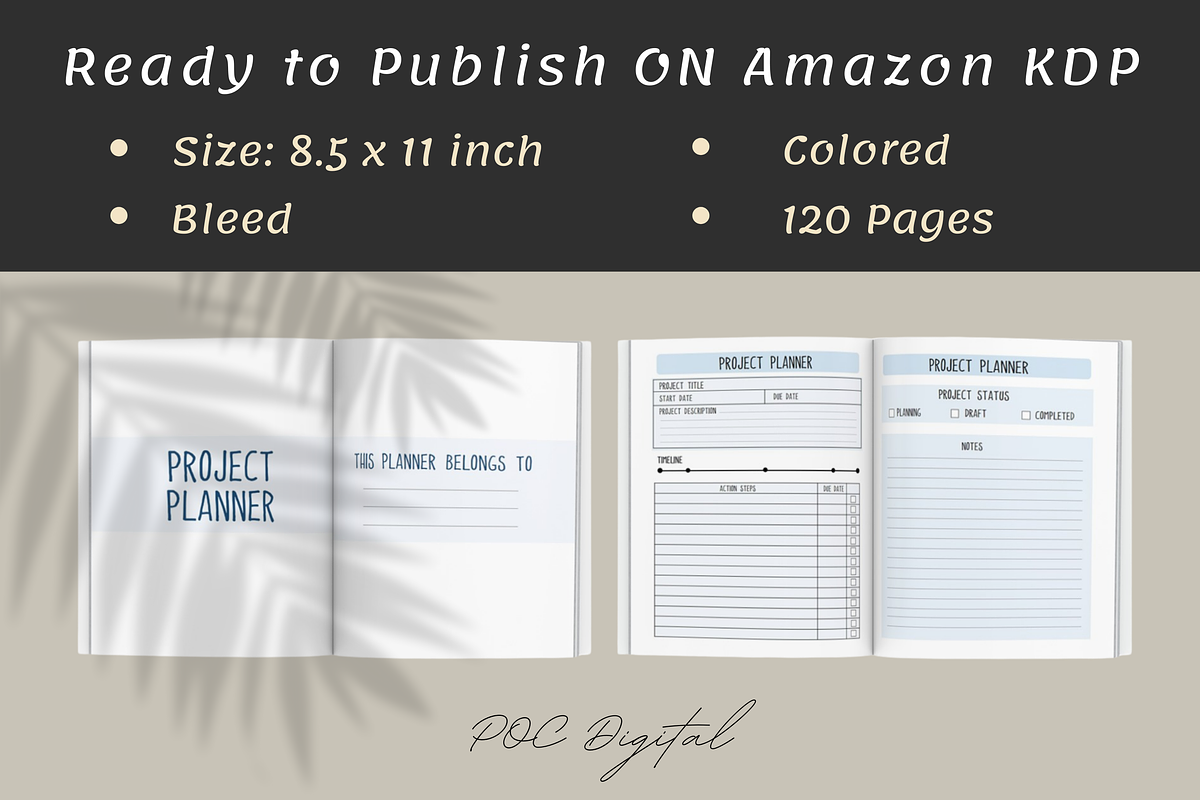 Project Planner Template, Tasks Plan, a Print Template by POC Digital (Photo 3 of 4)