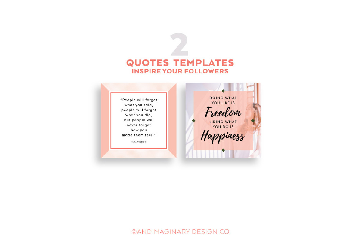 Coral & Moss INSTAGRAM BANNER Pack, a Social Media Template by Andimaginary Creative Co. (Photo 7 of 8)