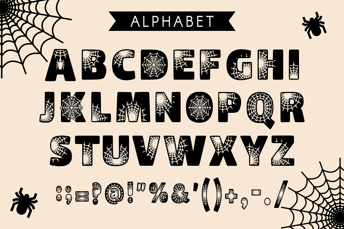 Black Spider - Spider Font Type, a Font by KiddoGlyphs Studio (Photo 4 of 5)