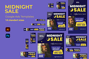 Midnight Sale Google Ads Banner, a Marketing Template by kerismaker (Thumbnail 1 of 4)