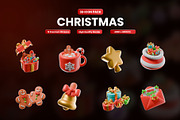 Christmas 3D Icon Pack, an Object Graphic by Artnivora.Std (Thumbnail 1 of 4)