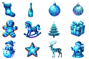 Blue christmas clipart, an Illustration by Designworld (Thumbnail 3 of 6)
