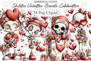 Skeleton Valentine Bundle Sublimatio, an Illustration by designcity5 (Thumbnail 1 of 5)