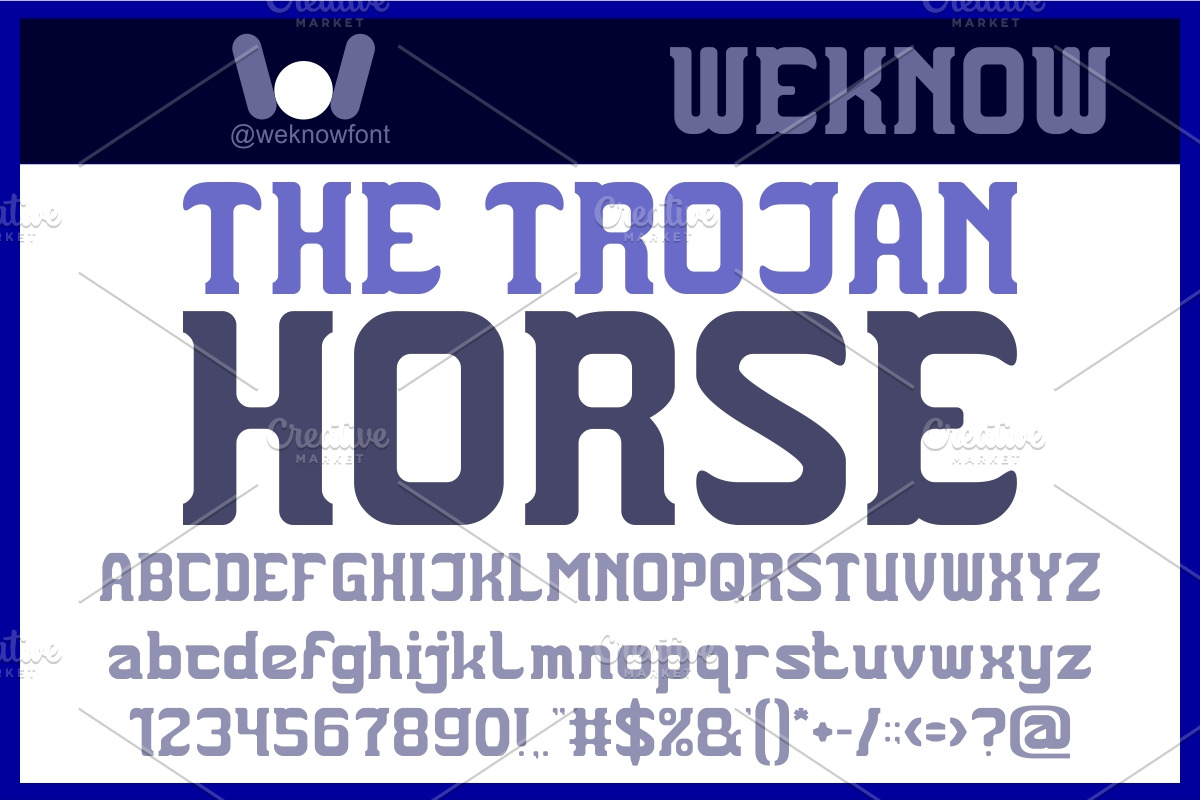 The Trojan Horse font, a Serif Font by weknow (Photo 1 of 8)