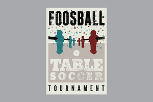 Foosball Table Soccer Grunge Posters