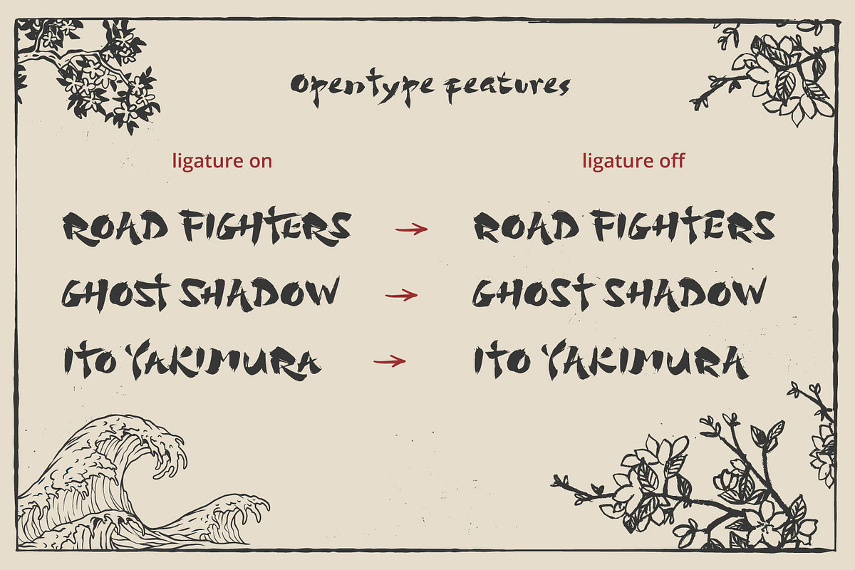 Toragon - Japan Brush Style Font, a Font by tkzgraphic (Photo 10 of 11)