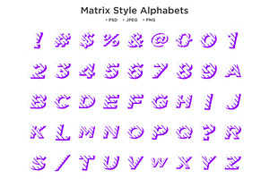 Matrix Style Alphabet Abc Typography