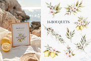 Mediterranean Lemon Olive Watercolor, an Object Illustration by Elena Medvedeva (Thumbnail 3 of 10)