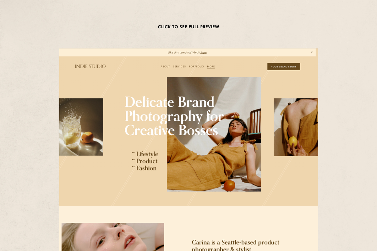 Squarespace template: Indie Studio, a Squarespace Template by Applet Studio (Photo 2 of 5)