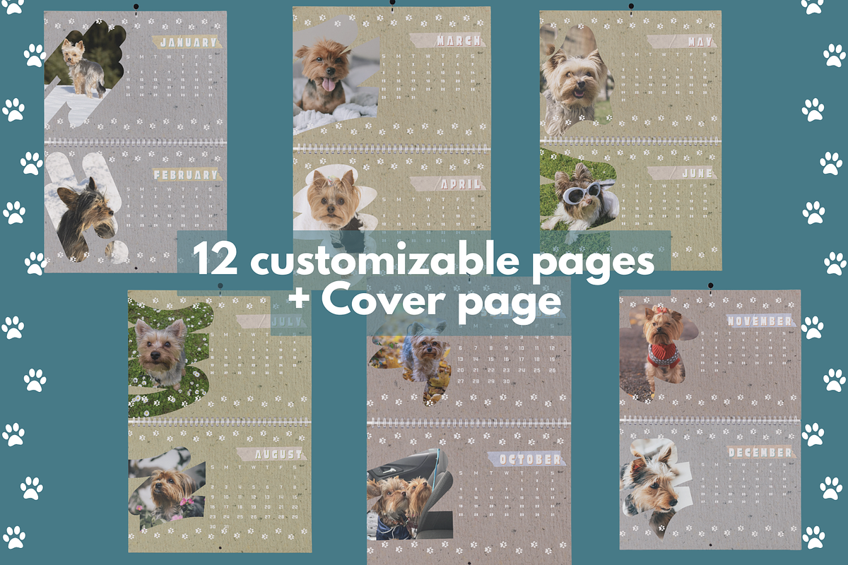 2026 Pet Mom Calendar Canva Template, a Stationery Template by CreativeJourney (Photo 2 of 4)