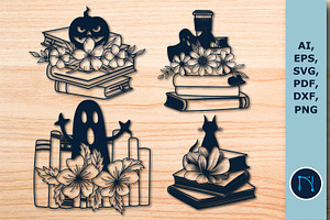 Halloween Book Lover SVG Bundle