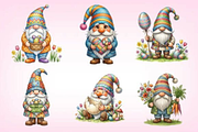 Whimsical Easter Gnome Clipart, a Seasonal Illustration by Design Station (Thumbnail 5 of 9)