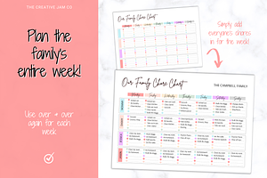 Weekly Family Chore Chart Printable