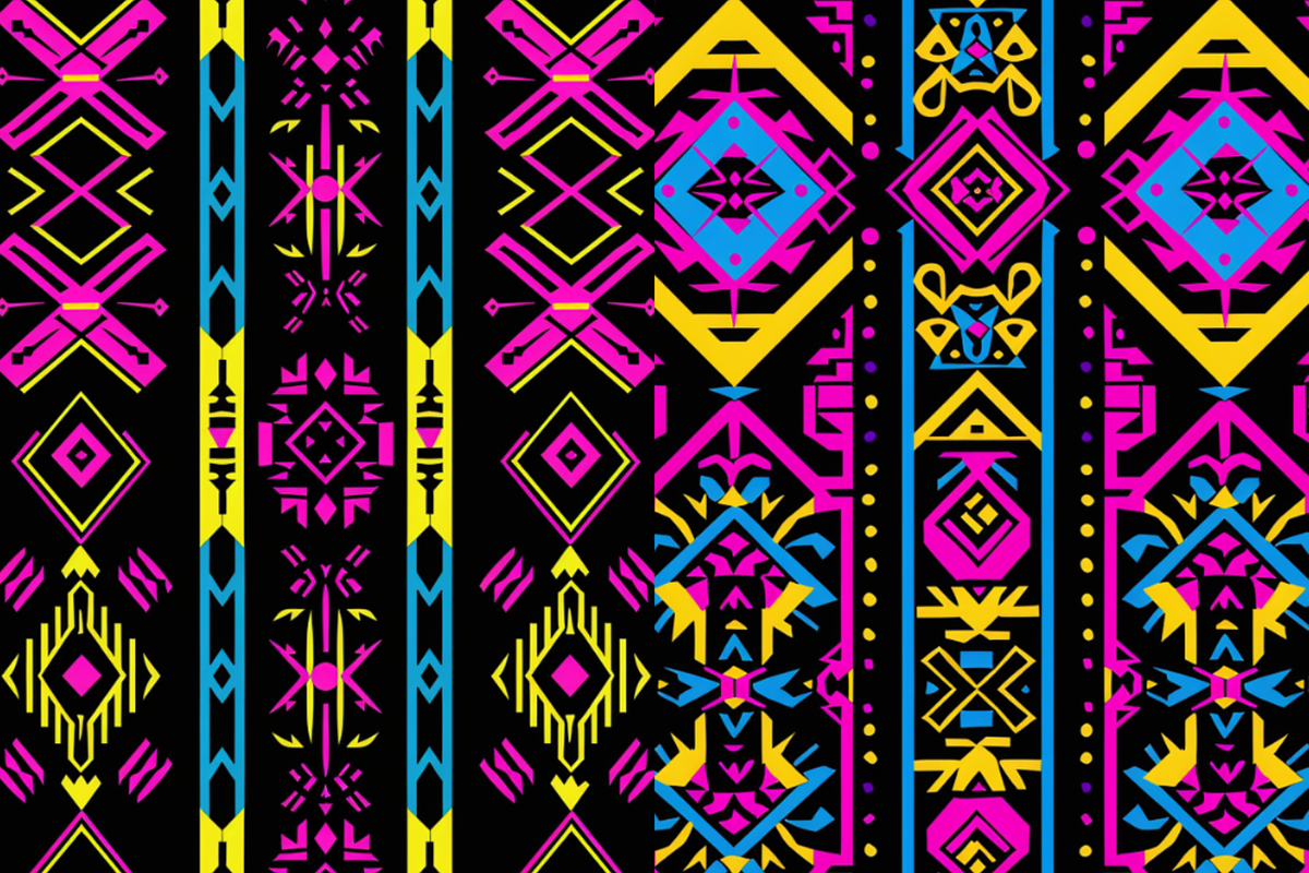 Neon Tribal Seamless Patterns, a Pattern Graphic by PrintablesByFranklyn (Photo 5 of 6)
