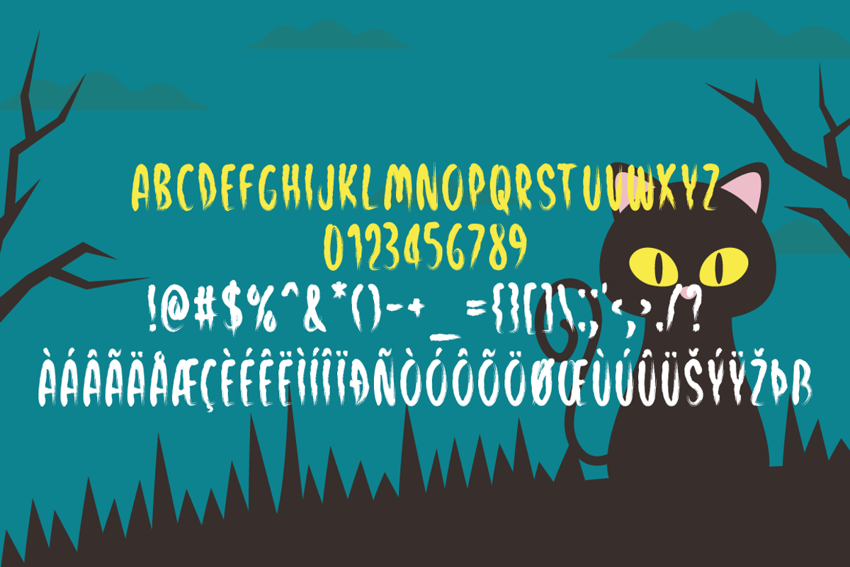 Fearful House Typeface, a Script Font by Seemly Fonts (Photo 5 of 5)