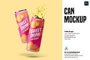 Can Mockup - 9 Views, a Packaging Mockup by Illusiongraphic (Thumbnail 1 of 20)