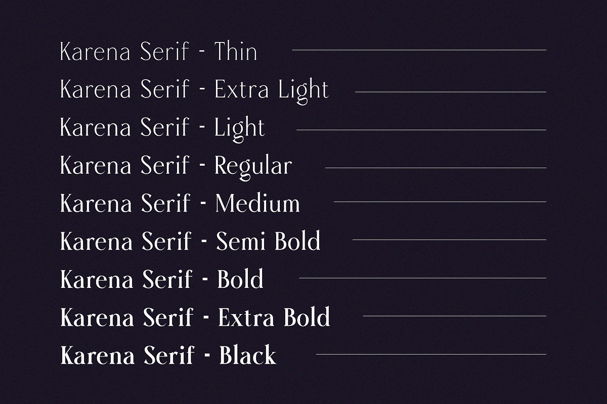 Karena – Elegant Serif Font Family, a Serif Font by Krismagraph (Photo 9 of 13)