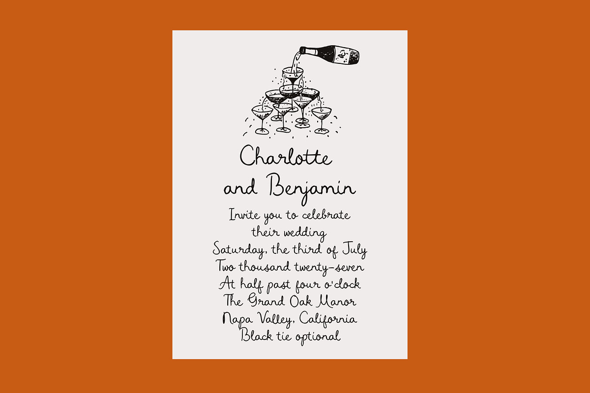 Almond Biscotti - Hand drawn font preview 3
