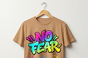 No Fear Graffiti Typography, a Shirt Mockup by Vector Stall (Thumbnail 2 of 15)