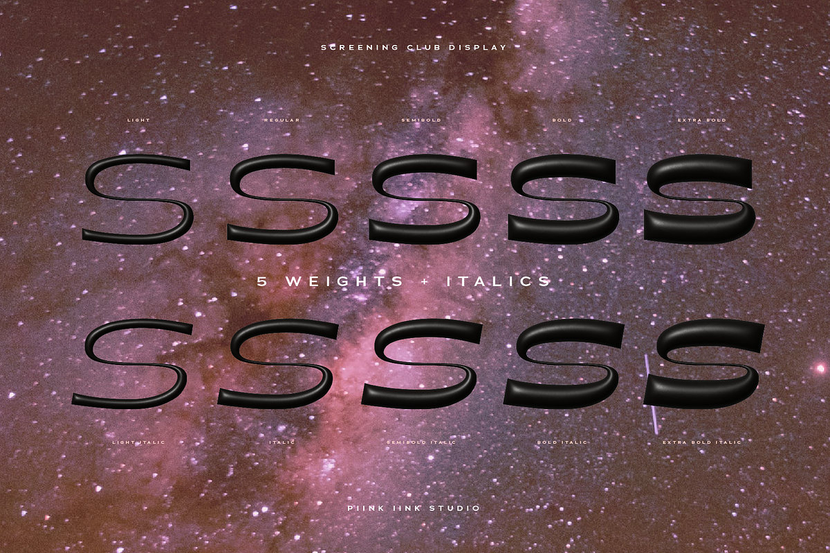Screening Club Display, a Sans Serif Font by PiiNK iiNK STUDiO (Photo 11 of 12)