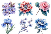 Chinoiserie Floral Clipart, an Illustration by Designworld (Thumbnail 3 of 7)