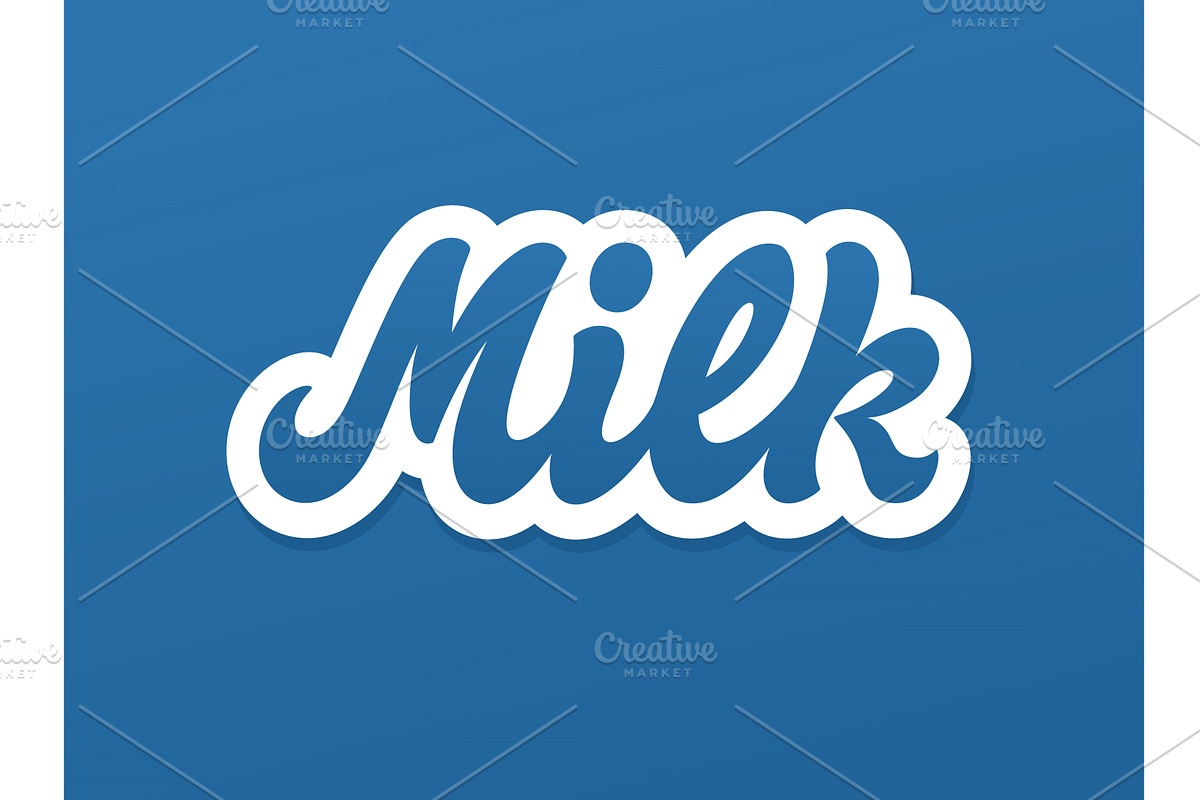 Milk vector lettering, a Branding & Logo Template by Zagach Letters