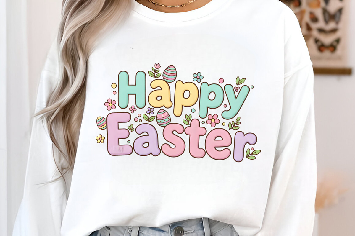 Bunny Egg Floral Spring Happy Easter, an Illustration by SinaCreation (Photo 5 of 7)