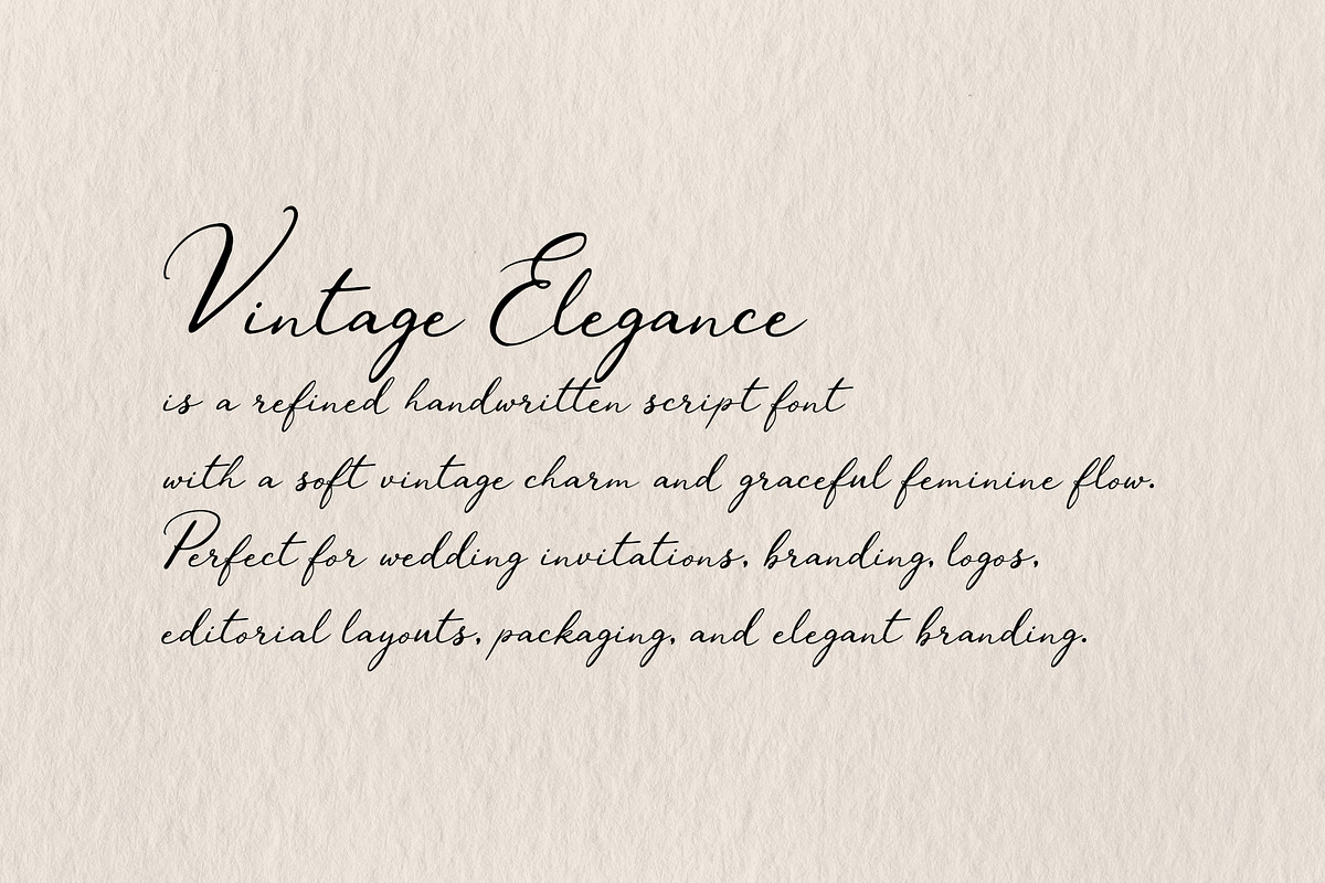 Vintage Elegance Script, a Script Font by BilberryCreates (Photo 6 of 9)