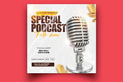 podcast  banner for social media, a Social Media Template by graphic bakers (Thumbnail 3 of 3)
