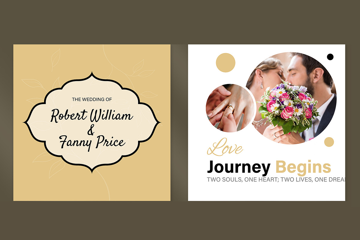 Wedding Social Media Post, an UI Kit Template by ContestDesign (Photo 2 of 5)