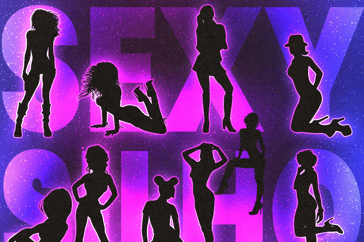 Sexy Female Vector Women Silhouettes, a Person Illustration by Posh Papers & Patterns (Photo 6 of 8)